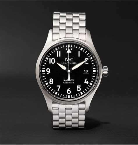 iwc pilot bracelet price|IWC Pilot Mark XVIII 40mm Stainless Steel Black dial .